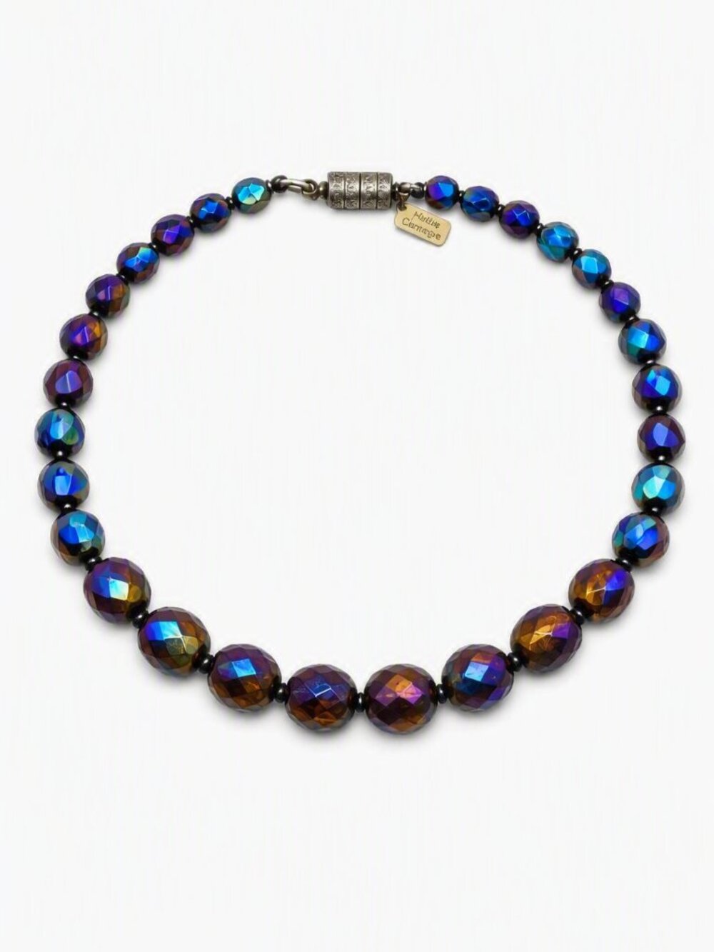 Vintage Hattie Carnegie Glass Bead Necklace | Hand Tied Multicolor Beads